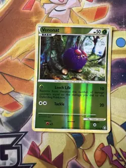 Venonat 81/102 Triumphant Pokemon Card 2010 Collectible Reverse Holo NM - Image 1