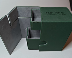 Ultimate Guard Flip’n’Tray 80+ Xenoskin Green/Grey Deck Box MTG Case Used - Image 1