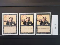 (x3) Unholy Strength - 3rd Ed - 1994 - Magic The Gathering - Combine Ship - Image 1