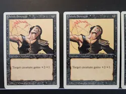 (x3) Unholy Strength - 3rd Ed - 1994 - Magic The Gathering - Combine Ship - Image 4