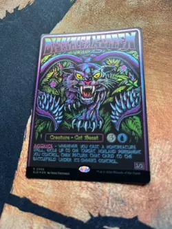 MTG Black Lights and Dark Dungeons Displacer Kitten Secret Lair Foil - Image 4