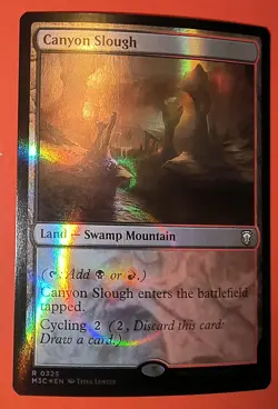 MTG: MAGIC, * CANYON SLOUGH* (Ripple Foil) - M3C: Rare #325/NM /2024, LAND - Image 1