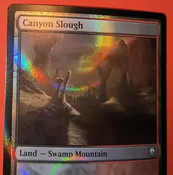 MTG: MAGIC, * CANYON SLOUGH* (Ripple Foil) - M3C: Rare #325/NM /2024, LAND - Image 2