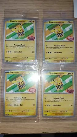 Lot 10 PROMO Pokemon Pikachu V 1 Berkemeja Batik Indonesia Journey 101/SV-P - Image 3