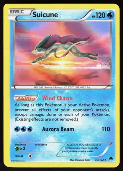Suicune 30/122 Holo Rare BREAKpoint Pokemon Holo Near Mint - Image 1