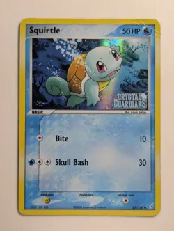 Damaged 2006 Pokemon EX Crystal Guardians Squirtle 63/100 Common Reverse Holo - Image 1