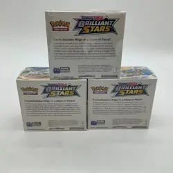 Lot of (3) Pokemon TCG Sword & Shield Brilliant Stars Booster Boxes SEALED - Image 2