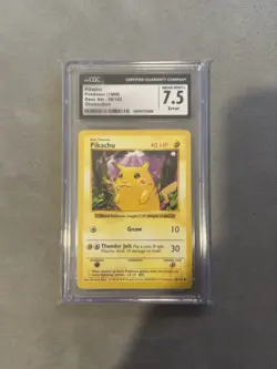 OBSTRUCTION ERROR Pikachu 58/102 Base Set Shadowless Red Cheeks 1999 Pokemon CGC - Image 1