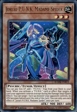 Joruri-P.U.N.K. Madame Spider - Emblazoned Ultra Rare 1st BLMM-EN072 NM YuGiOh - Image 1