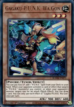 Gagaku-P.U.N.K. Wa Gon - Emblazoned Ultra Rare 1st Ed. BLMM-EN071 - NM - YuGiOh - Image 1