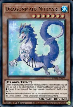 Dragonmaid Nudyarl - Emblazoned Ultra Rare 1st Edition BLMM-EN057 - NM - YuGiOh - Image 1