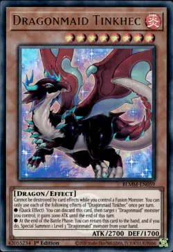 Dragonmaid Tinkhec - Emblazoned Ultra Rare 1st Edition BLMM-EN059 - NM - YuGiOh - Image 1