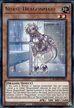 Nurse Dragonmaid - Emblazoned Ultra Rare 1st Edition BLMM-EN054 - NM - YuGiOh - Image 1