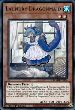 Laundry Dragonmaid - Emblazoned Ultra Rare 1st Edition BLMM-EN056 - NM - YuGiOh - Image 1
