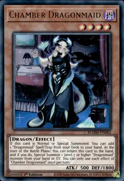 Chamber Dragonmaid - Emblazoned Ultra Rare 1st Edition BLMM-EN062 - NM - YuGiOh - Image 1
