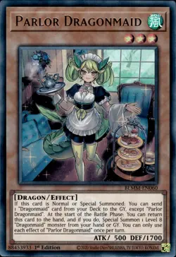 Parlor Dragonmaid - Emblazoned Ultra Rare 1st Edition BLMM-EN060 - NM - YuGiOh - Image 1