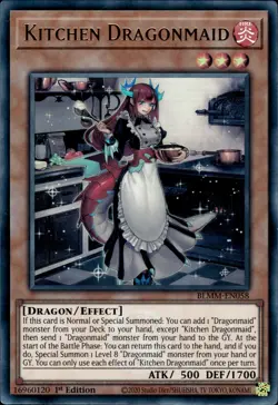 Kitchen Dragonmaid - Emblazoned Ultra Rare 1st Edition BLMM-EN058 - NM - YuGiOh - Image 1
