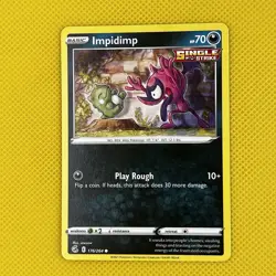 Impidimp 176/264 Common Fusion Strike 2021 Pokemon Card NM - Image 1