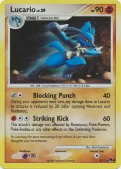 Moderately Played Lucario - 2/17 - Rare Pokemon POP Series 8 - Image 1