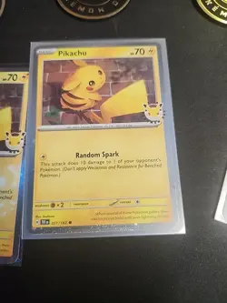 LOT OF 3 - Pikachu 051 /162 Stamped Promo 2026 Pokemon Day 30th TCG With Coins - Image 3