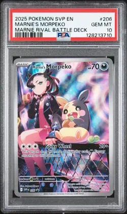 Marnie's Morpeko Pokemon TCG SVP 206 Battle Deck Promo PSA 10 - Image 1