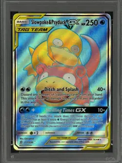 2019 Pokemon Sun & Moon Slowpk & Psydck GX Unified Minds - FA #217 GEM MT PSA 10 - Image 2