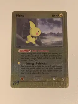 Pokemon TCG - Pichu - 20/100 - Rare Reverse Holo - Ex Sandstorm - LP/VLP - Image 2