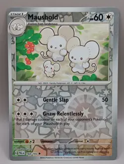 Pokemon Paldea Evolved Reverse Holo 168/193 Maushold - Image 1