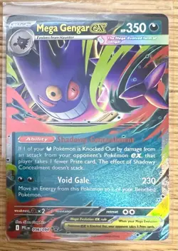 Pokemon Mega Gengar ex 056/094 Phantasmal Flames Double Rare Holo NM English - Image 1