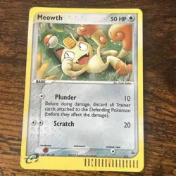 Meowth 013 - Promo Pokemon TCG (Nintendo Black Star Promos 13) 2003 E Reader MP - Image 1