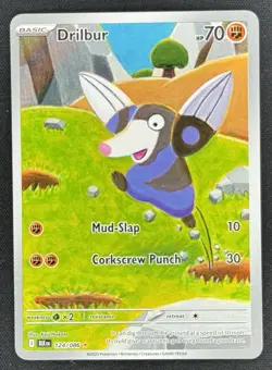 Pokemon Drilbur - Illustration Rare Holo SV: Black Bolt 124/086 NM - Image 1