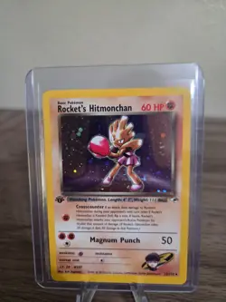 Rocket's Hitmonchan Gym Heroes Holo 1st Edition 11/132 - Image 1