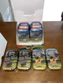 Pokemon TCG Ascended Heroes MINI TIN DISPLAY BOX Factory Sealed 10x Tins - Image 1
