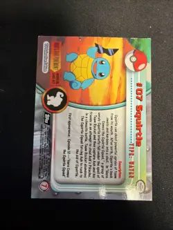 Pokemon Vintage Topps Squirtle #07 Rare LP Black Label English Non-Holo - Image 2
