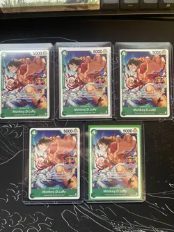 5X Monkey.D.Luffy (Red Bull Double Don!!) PRB02-005 One Piece - Image 1