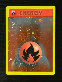Pokemon League Promo ENERGIZE YOUR GAME Fire Energy Card Vintage Swirl! - Image 1