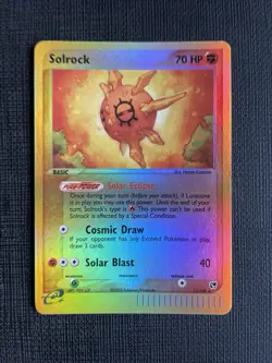 Solrock Reverse Holo 13/100 EX Sandstorm Pokemon Card - LP/NM - Image 1