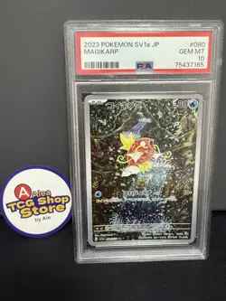 PSA 10 Pokemon Card Magikarp AR 080/073 sv1a Triplet Beat Holo 2023 Japanese - Image 1