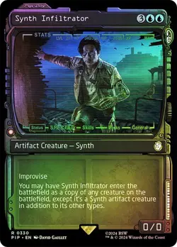 Synth Infiltrator FOIL SHOWCASE - 0330 - Rare - Fallout PIP MTG - Image 1