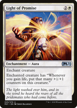 LIGHT OF PROMISE x4 mtg NM-M M21 Magic Core Set 2021 4 Unc - Image 1