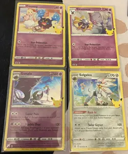 2021 Pokemon Celebrations Set Solgaleo 021/025 Lunala Cosmoem Cosmog 4Total - Image 1