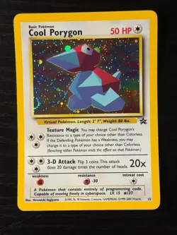 Pokemon TCG Cool Porygon Black Star Promo Holo Foil Near Mint NM - SWIRL - Image 1