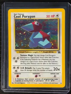 Pokemon TCG Cool Porygon Black Star Promo Holo Foil Near Mint NM - SWIRL - Image 4
