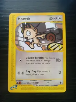 Meowth 121/165 Pokemon Expedition Base Set Regular NM Free Shipping!! - Image 1