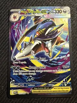Pokemon!!🔥Mega Sharpedo ex 127/094 Pokemon Me02: Phantasmal Flames SIR Holo NM - Image 1