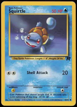 Squirtle 68/82 MP Team Rocket Common Unlimited Pokemon - Image 1