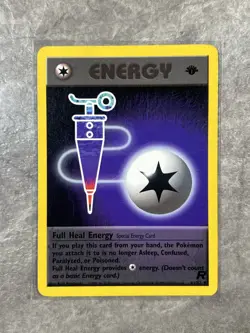 Full Heal Energy 81/82 Pokemon TCG Team Rocket 1st ED Regular (Moderate Play) - Image 1