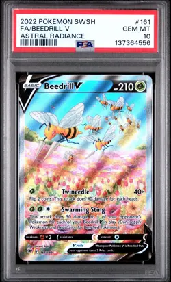 PSA 10 BEEDRILL V 161/189 FULL ART ASTRAL RADIANCE POKEMON 🍃 - Image 1