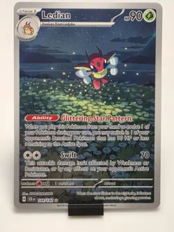 Ledian 144/142 SV07: Stellar Crown Illustration Rare Pokemon TCG - Image 1