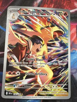Pokemon TCG Destined Rivals Ethan’s Typhlosion 190/182 Illustration Rare - Image 1